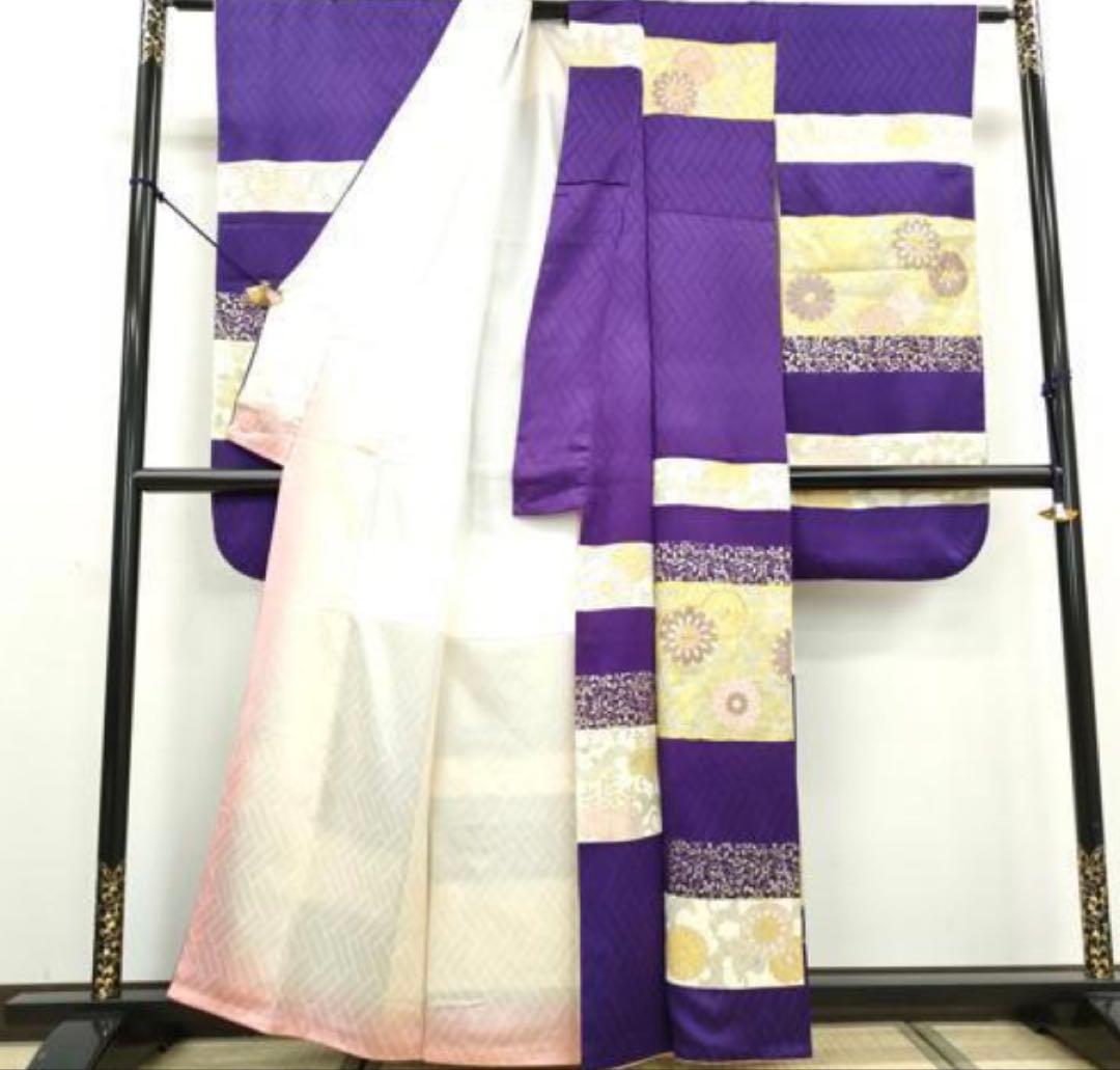 振袖フルセット6点特価サイズS〜M金駒刺繍　正絹　売り切り終了