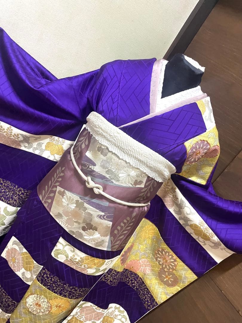 振袖フルセット6点特価サイズS〜M金駒刺繍　正絹　売り切り終了