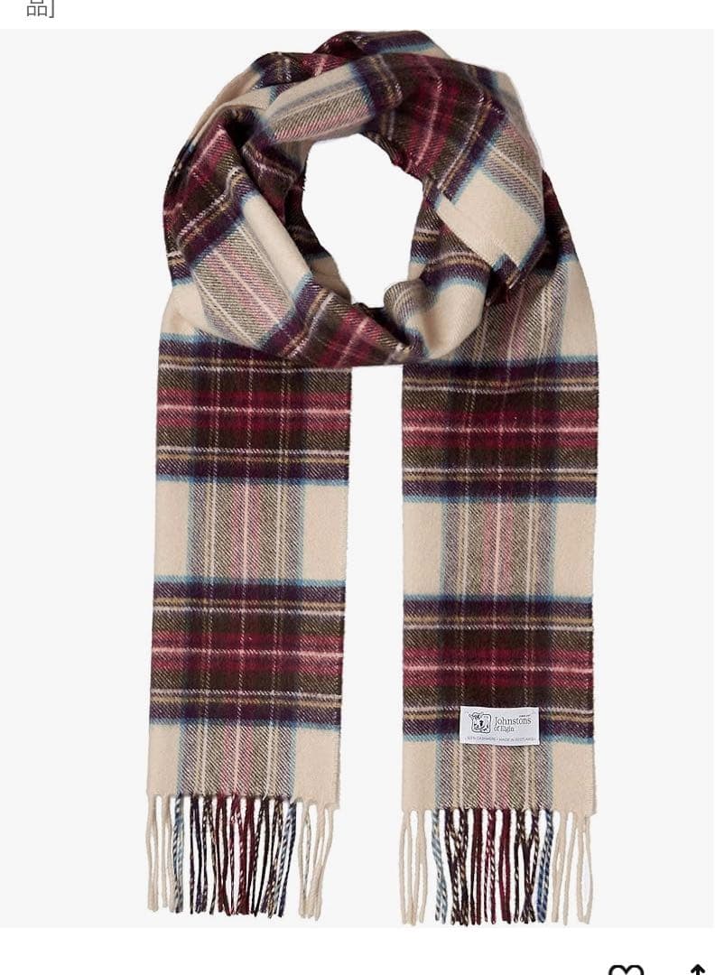 Johnstons of Elgin カシミヤ　マフラー チェック柄