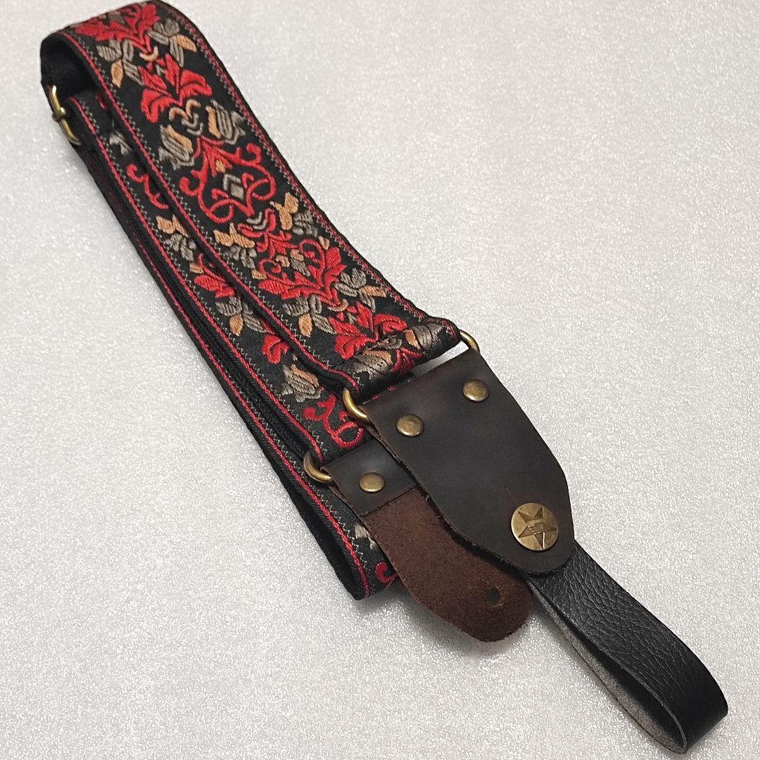 ビンテージ　ヴィンテージ　ギター　ストラップ　刺繍