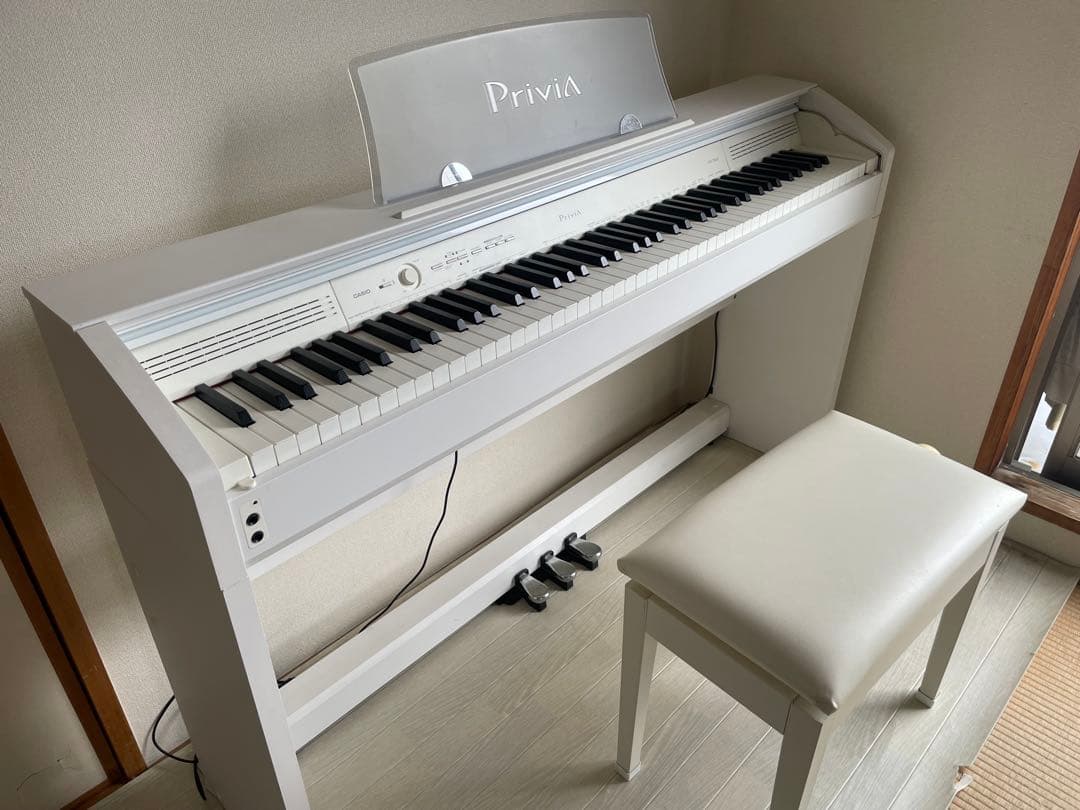 【Moana】Privia 電子ピアノ 88鍵 3ペダル　高低自在椅子付き