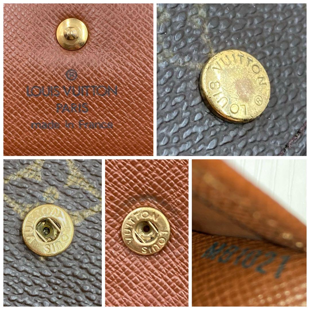 ルイヴィトン モノグラム ポルトトレゾール エテュイ シェキエ 三つ折り財布