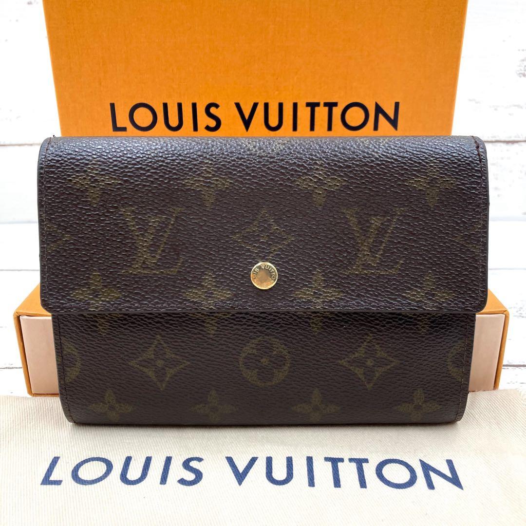 ルイヴィトン モノグラム ポルトトレゾール エテュイ シェキエ 三つ折り財布