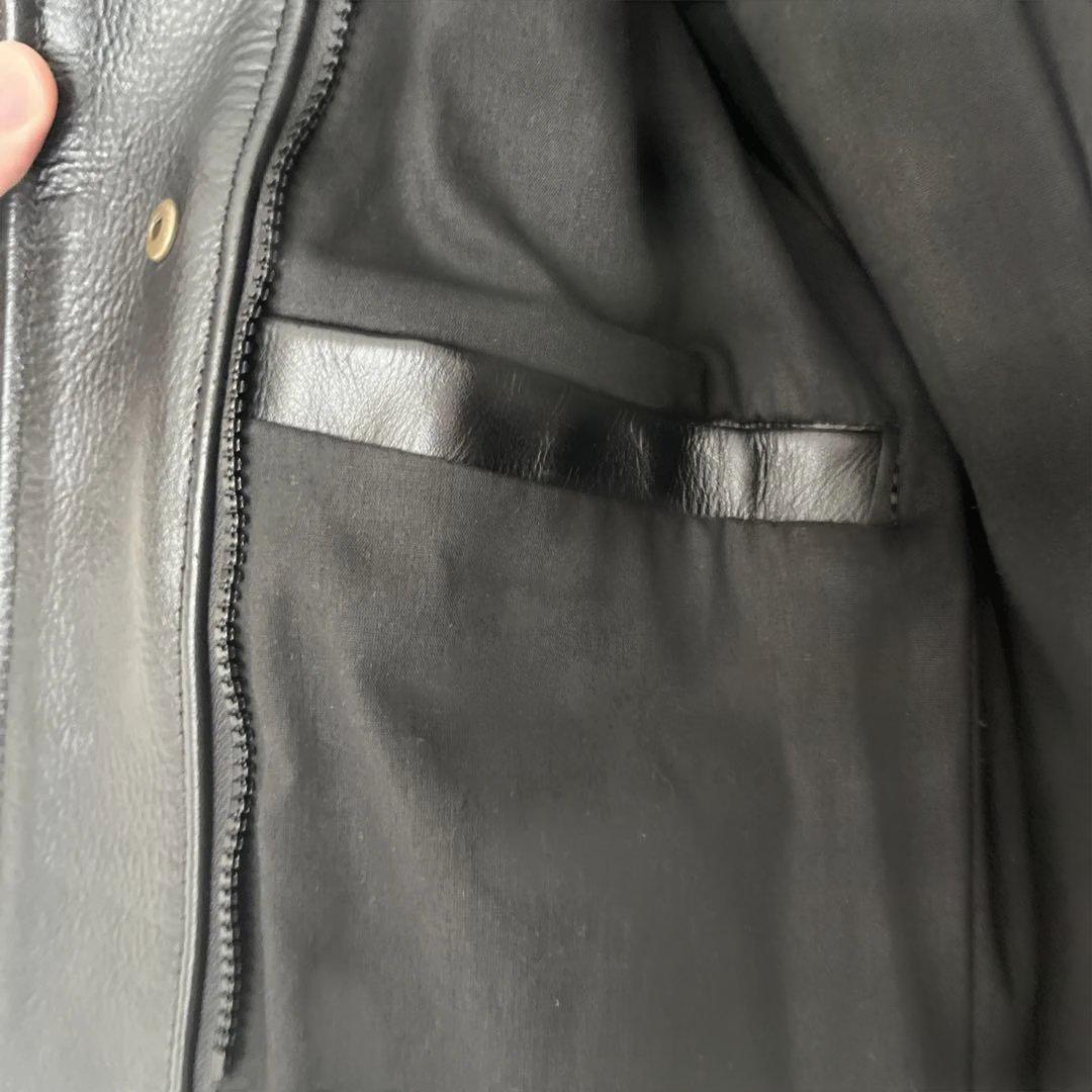 【美品】VANSON バンソン type B シングルライダース ブラック 34