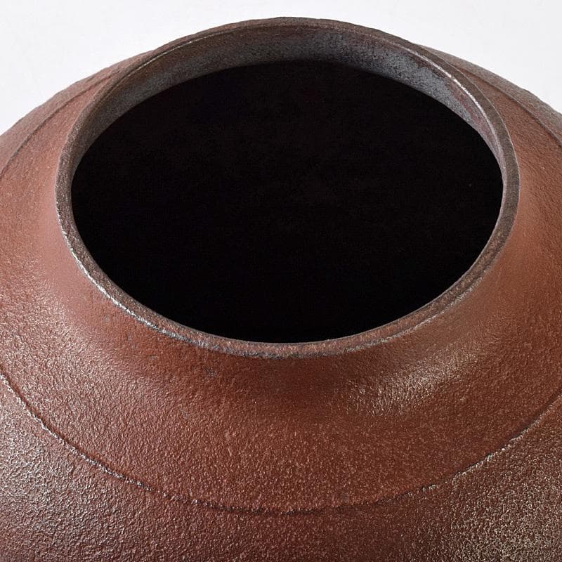 茶道具　人間国宝　釜師　高橋敬典作　桐地紋　真形釜　共布共箱　V　R8334B