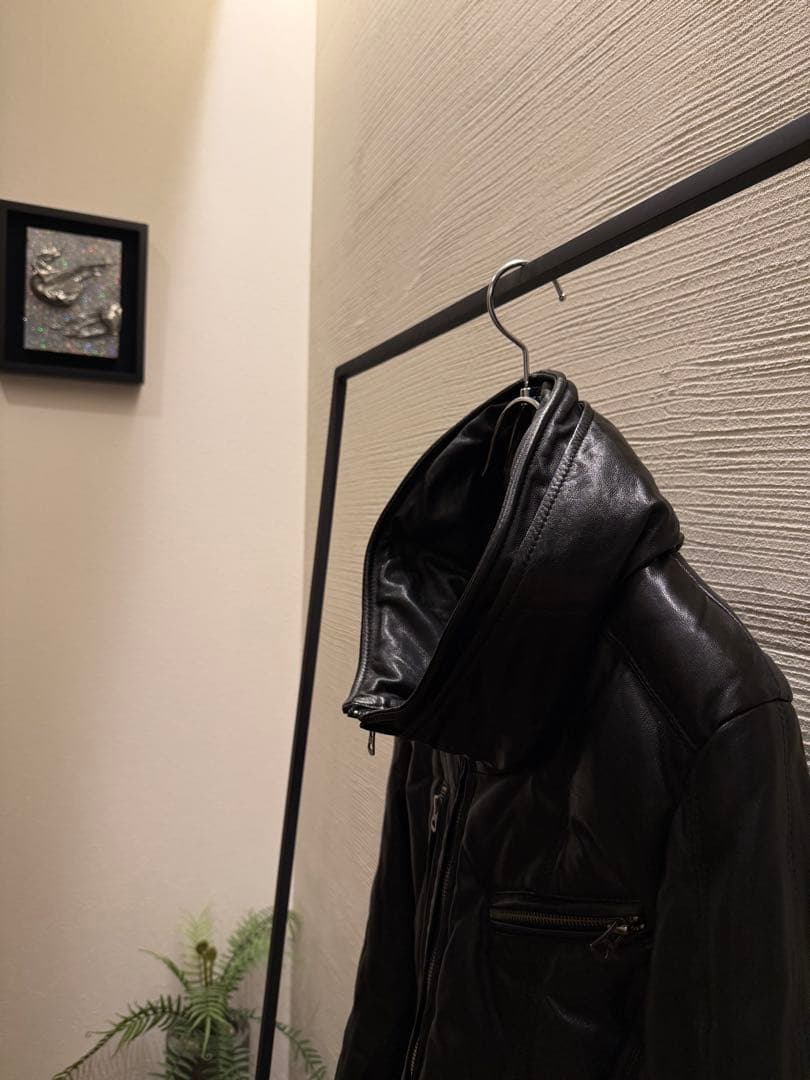 ジャケット・アウター 00s civarize leather puffer jacket y2k