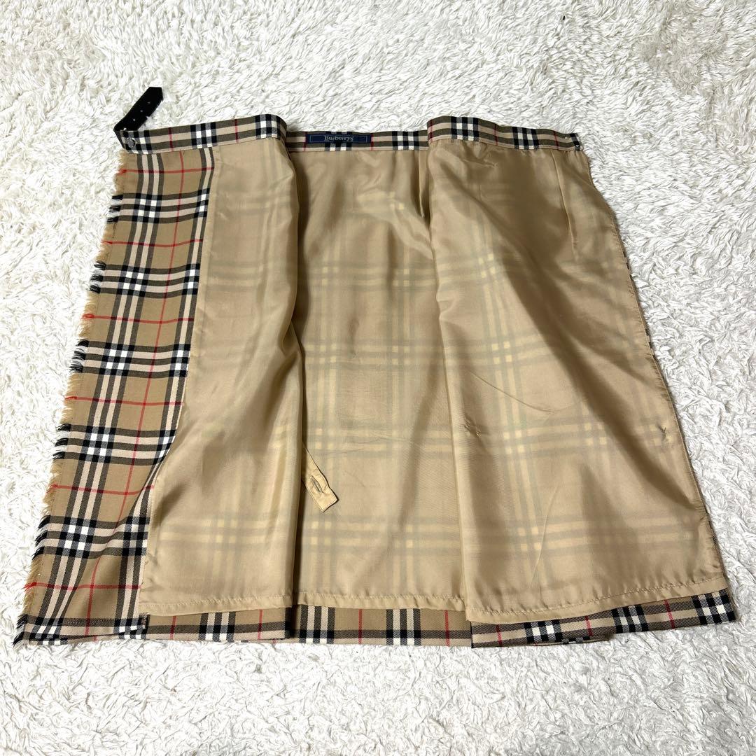 【極美品】BURBERRYS ノバチェック巻きスカート革ベルト サイズ38 M