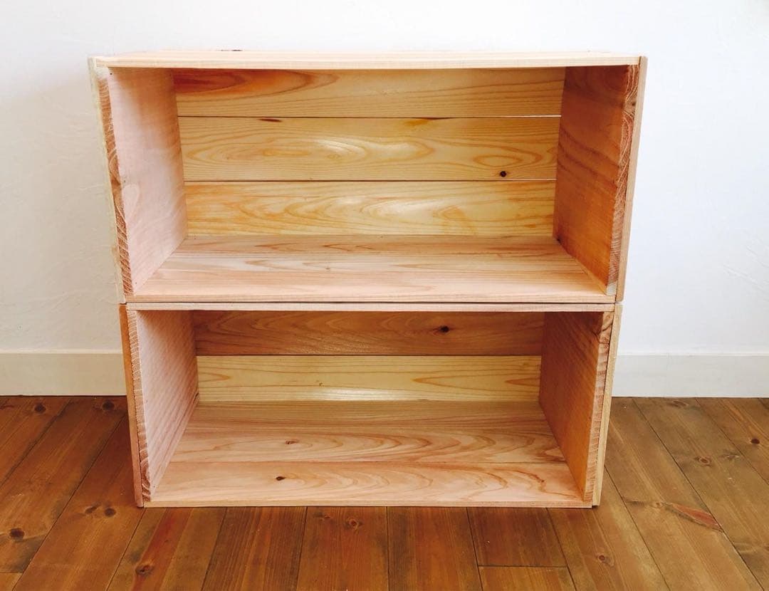 新品 りんご箱 10箱 // 木箱 本棚 収納 陳列 ケース まとめ売り 什器