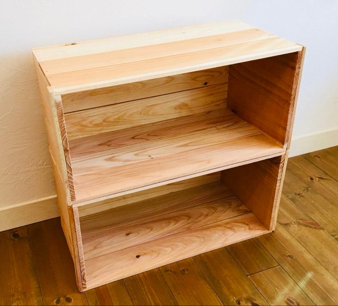 新品 りんご箱 10箱 // 木箱 本棚 収納 陳列 ケース まとめ売り 什器