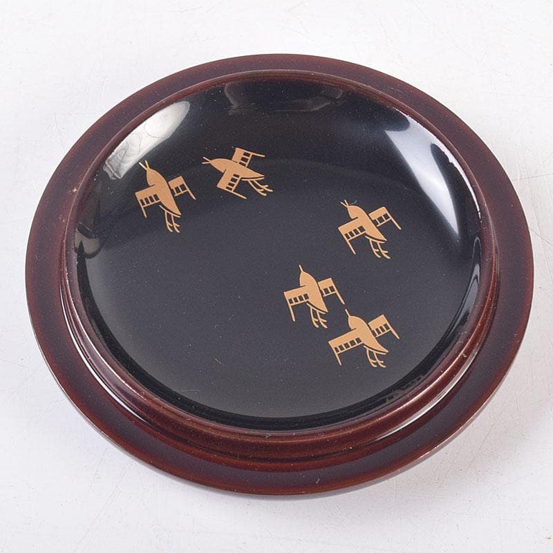 茶道具　道場宗廣作　汐汲蒔絵　棗　共箱　V　8367