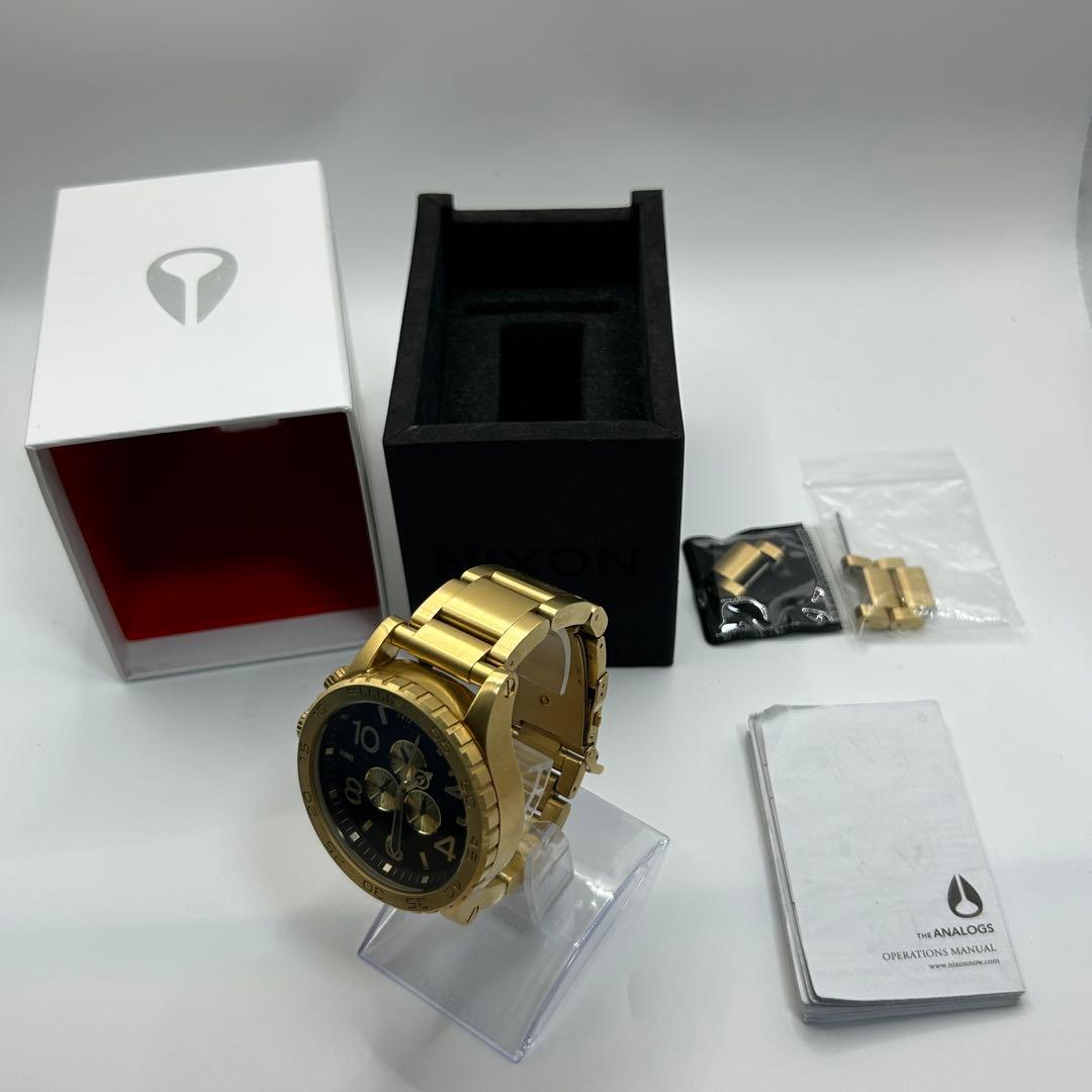 【美品】NIXON THE 51-30 CHRONO 黒金 腕時計 動作良好