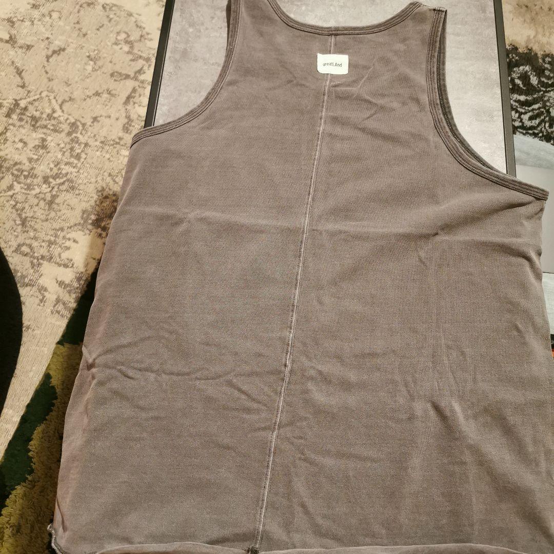 greatLAND オリジナル チャド タンクトップ ピグメントダイ ブラック