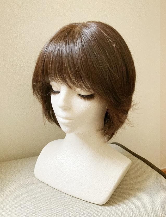 ねずみちゃん　ヴィーナス　人毛MIX　レイヤーショートボブ　モカブラウン