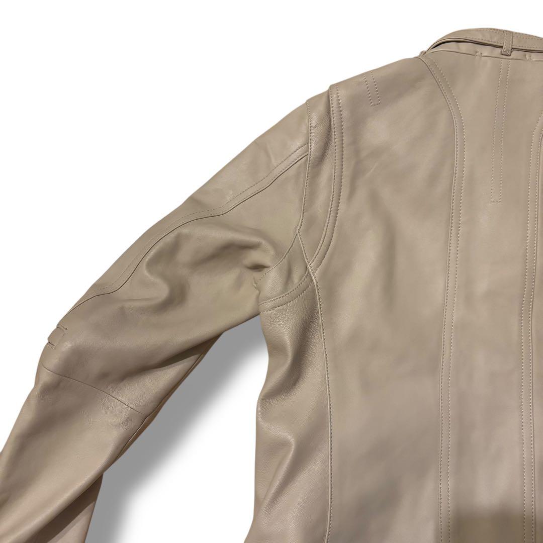 LOVELESS シングルライダース 羊革 ジャケット M アイボリー ベージュ