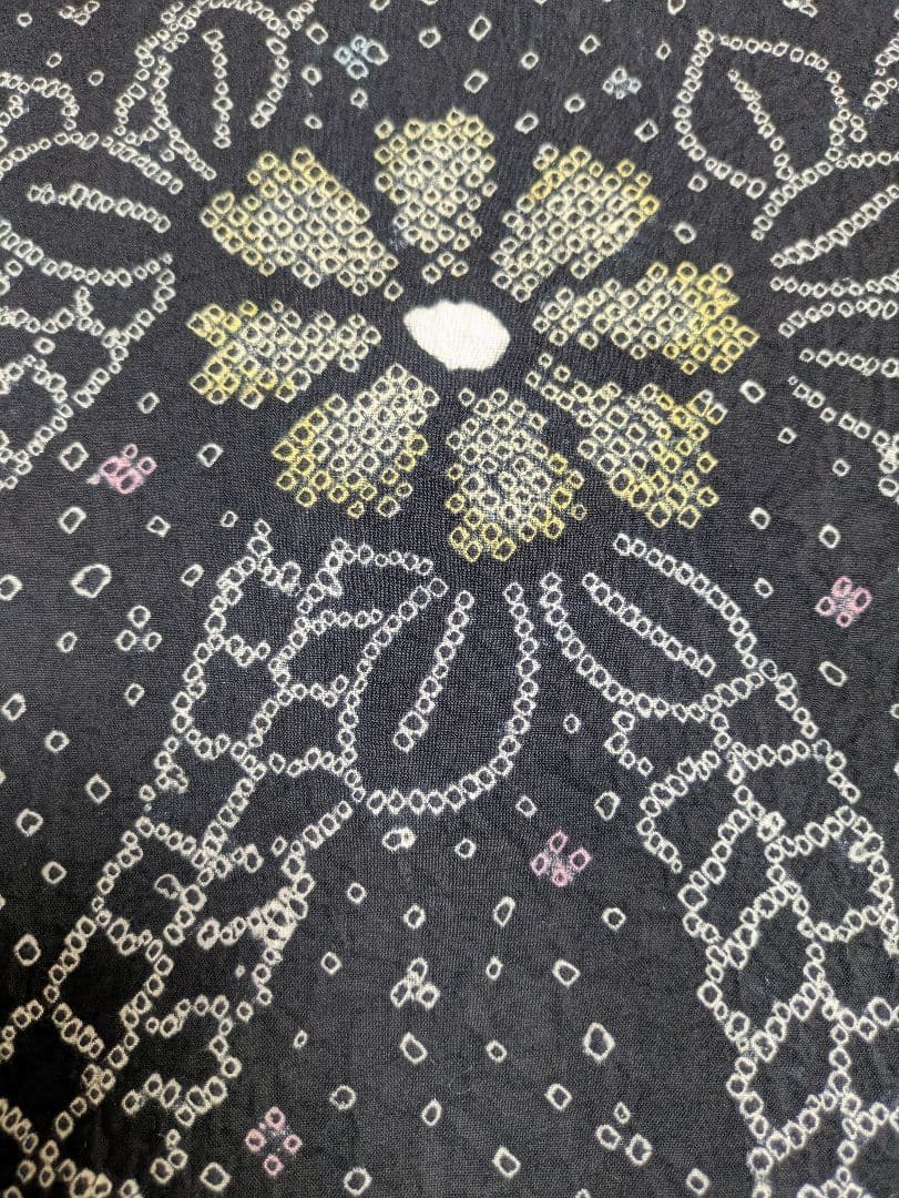 絞り浴衣　変わり生地　丈１５７