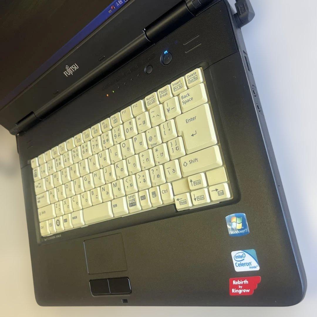 ☆格安美品☆Windows XP☆富士通15.6インチワイド大画面ノートPC☆