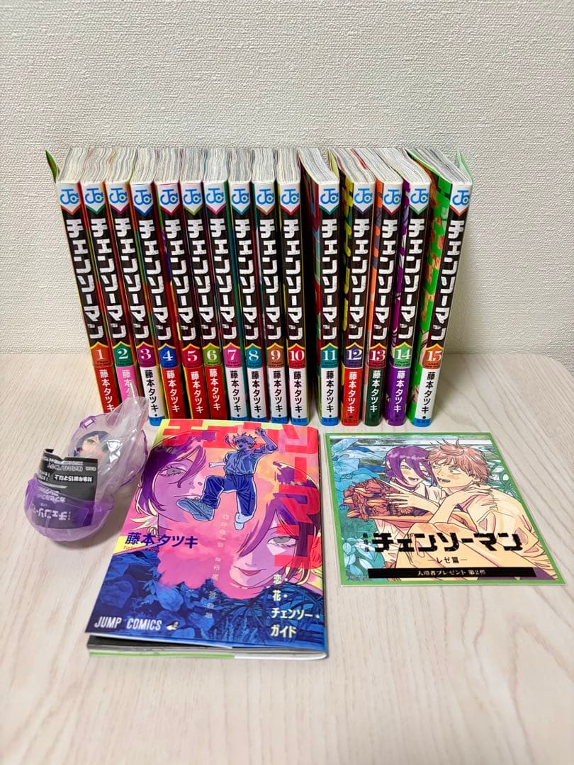 チェンソーマン 漫画 1巻〜15巻、レゼ編映画特典1弾2弾、レゼフィギュア