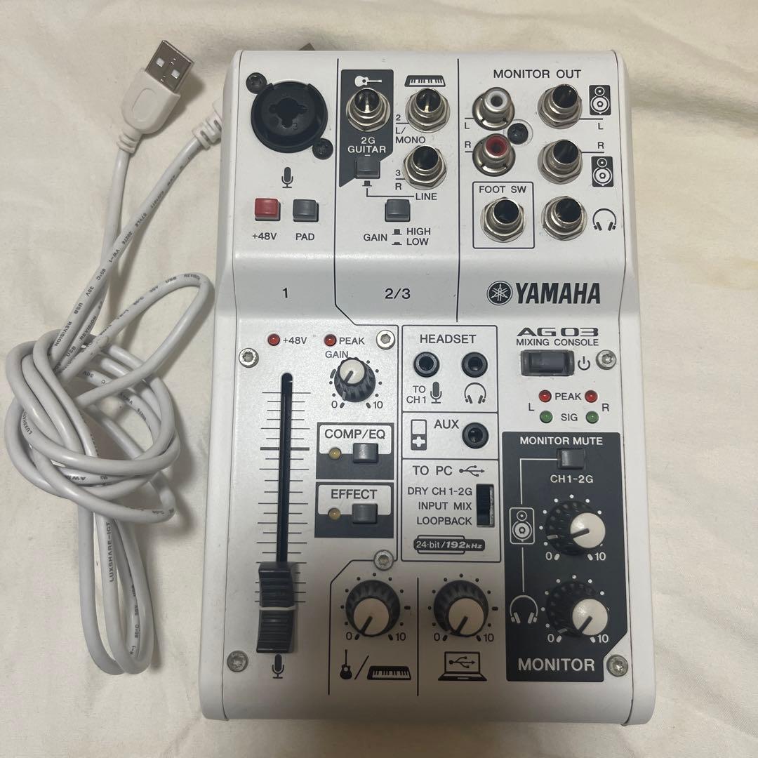 【配信 創作活動】Yamaha AG03 USB 接続用ケーブル付き