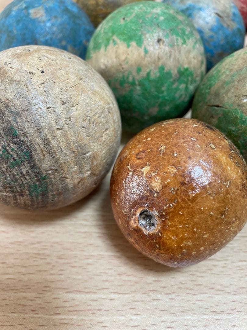 アンティーク　木製ペタンクボール
