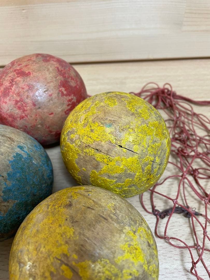 アンティーク　木製ペタンクボール