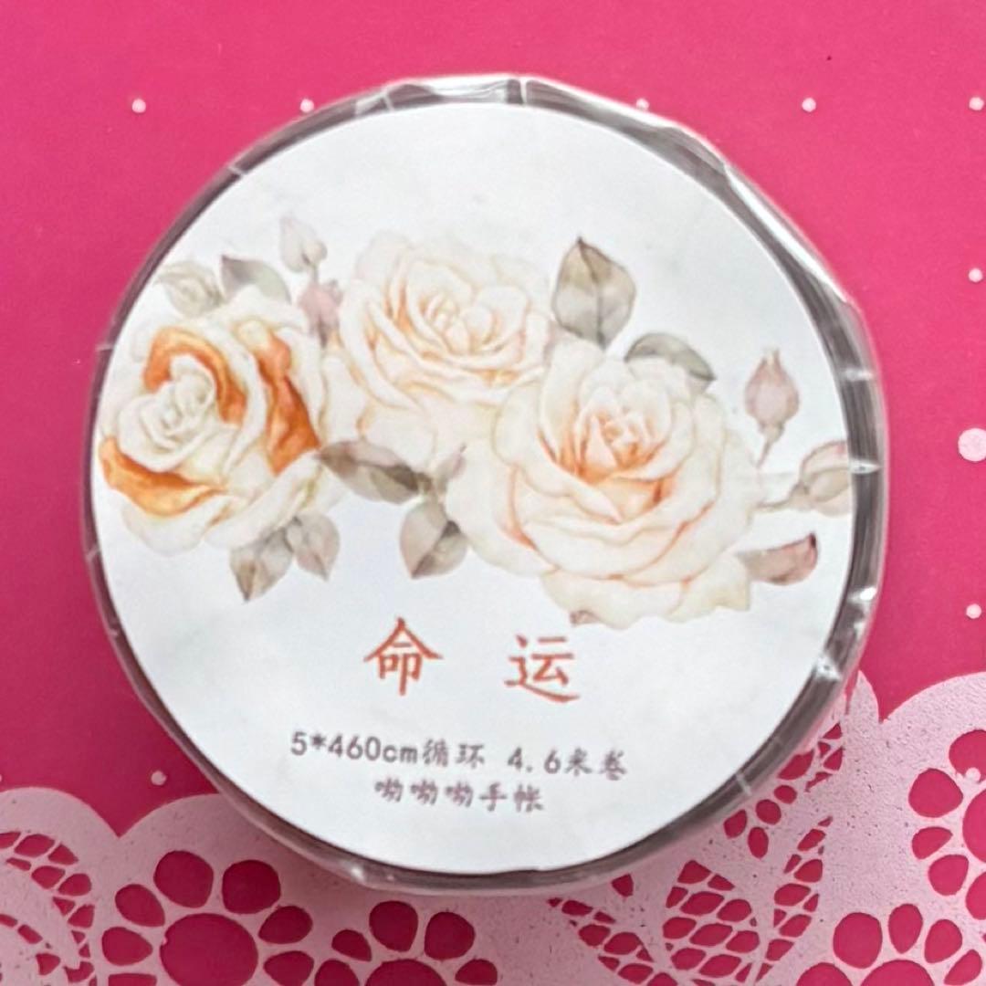 PET 命运 ダイカット加工 5cm×4.6m 海外マスキングテープ　海外マステ