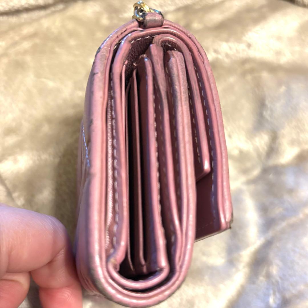 Lady Dior Lotus ディオール　ウォレットピンク キルティング 財布