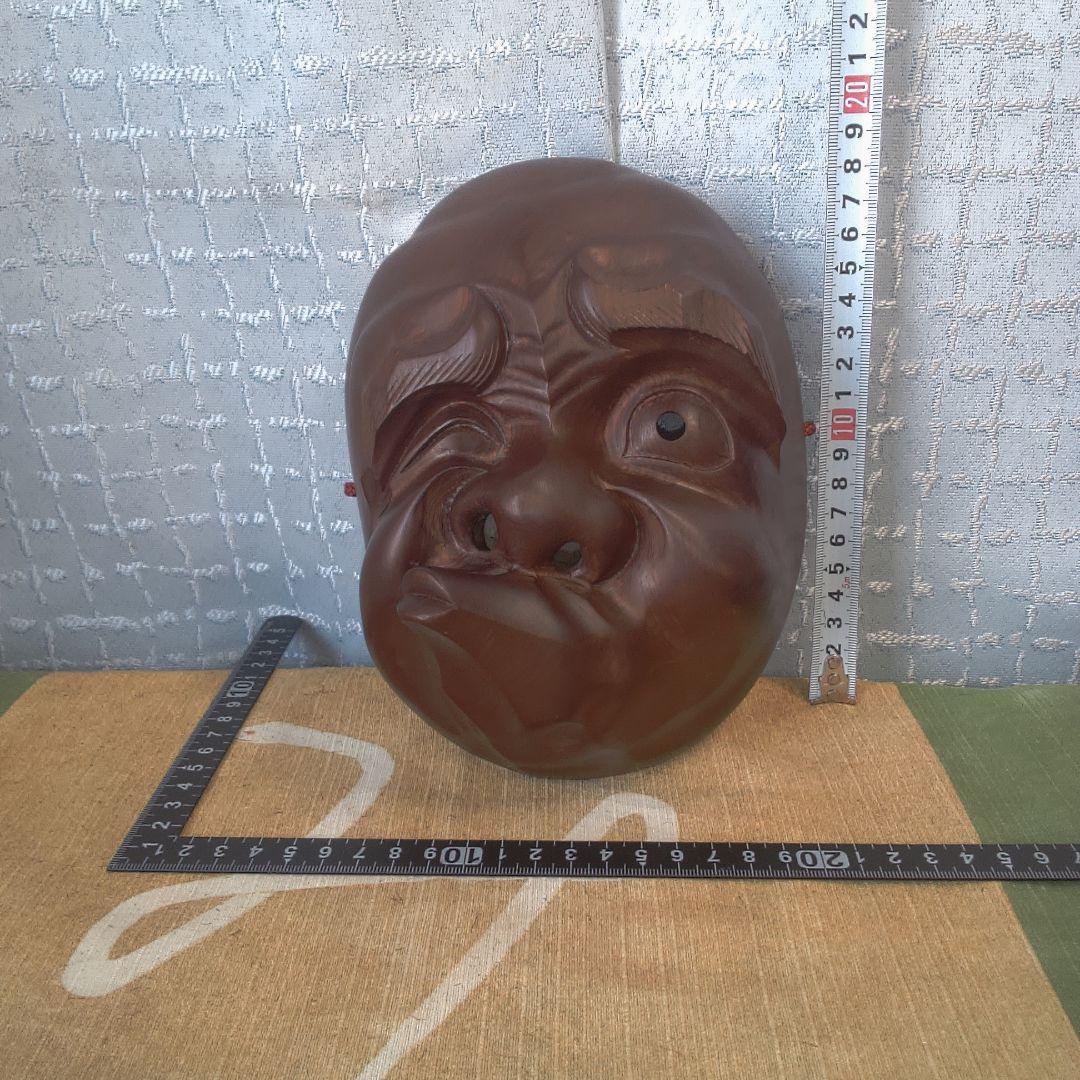 木製 伝統的な顔の彫刻 お面