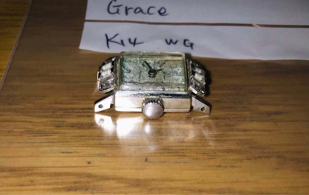 ジャンク腕時計ベルト無し/K14 WG〜GRACE 〜重さ不明