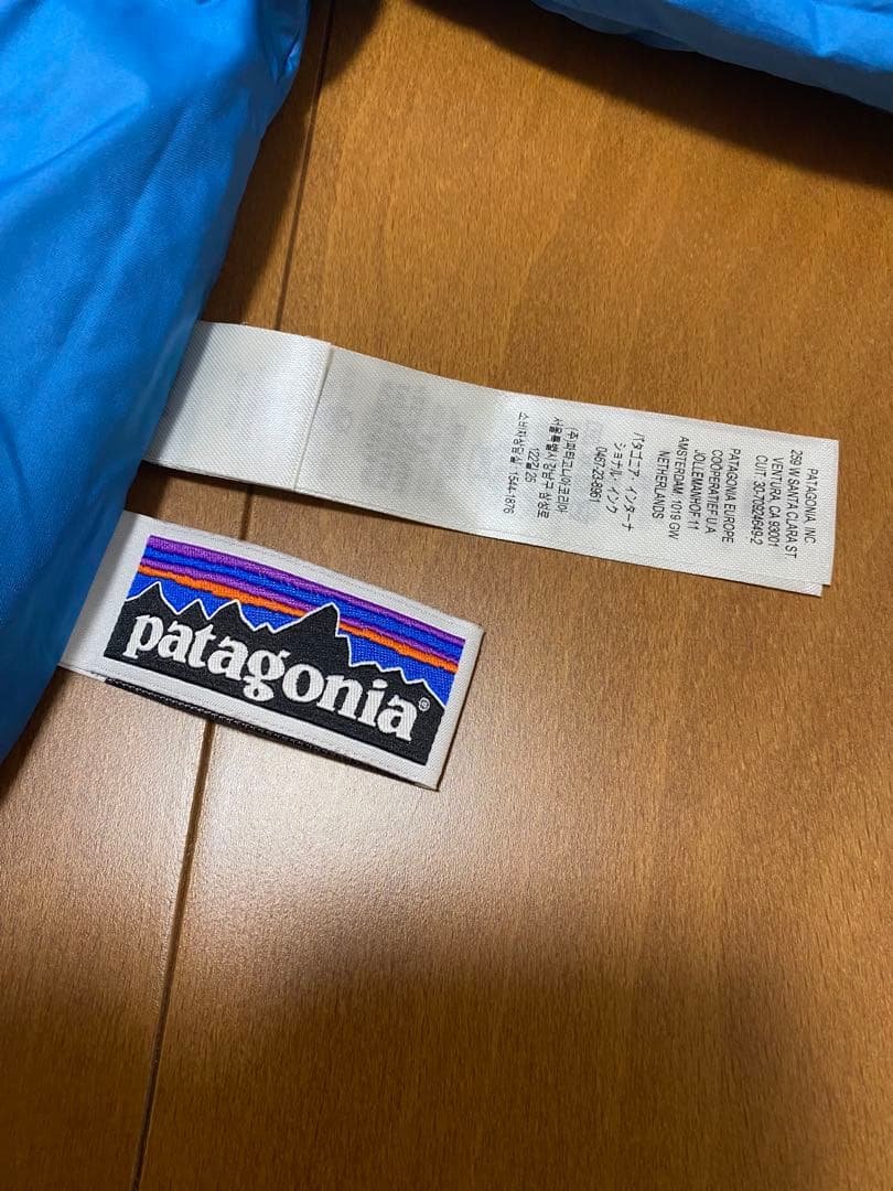 patagonia フリースジャケット ベージュ/青/オレンジ　２Ｔ