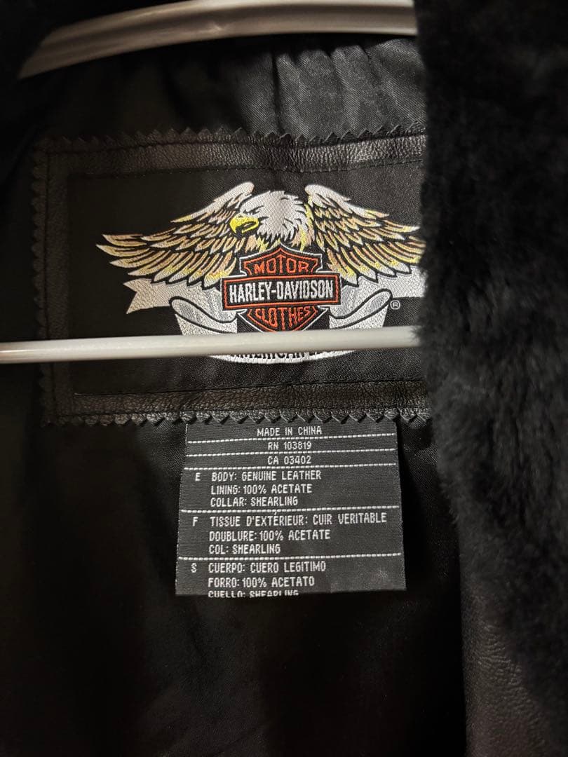 Harley-Davidson ブラック レザー　シングルライダースジャケット