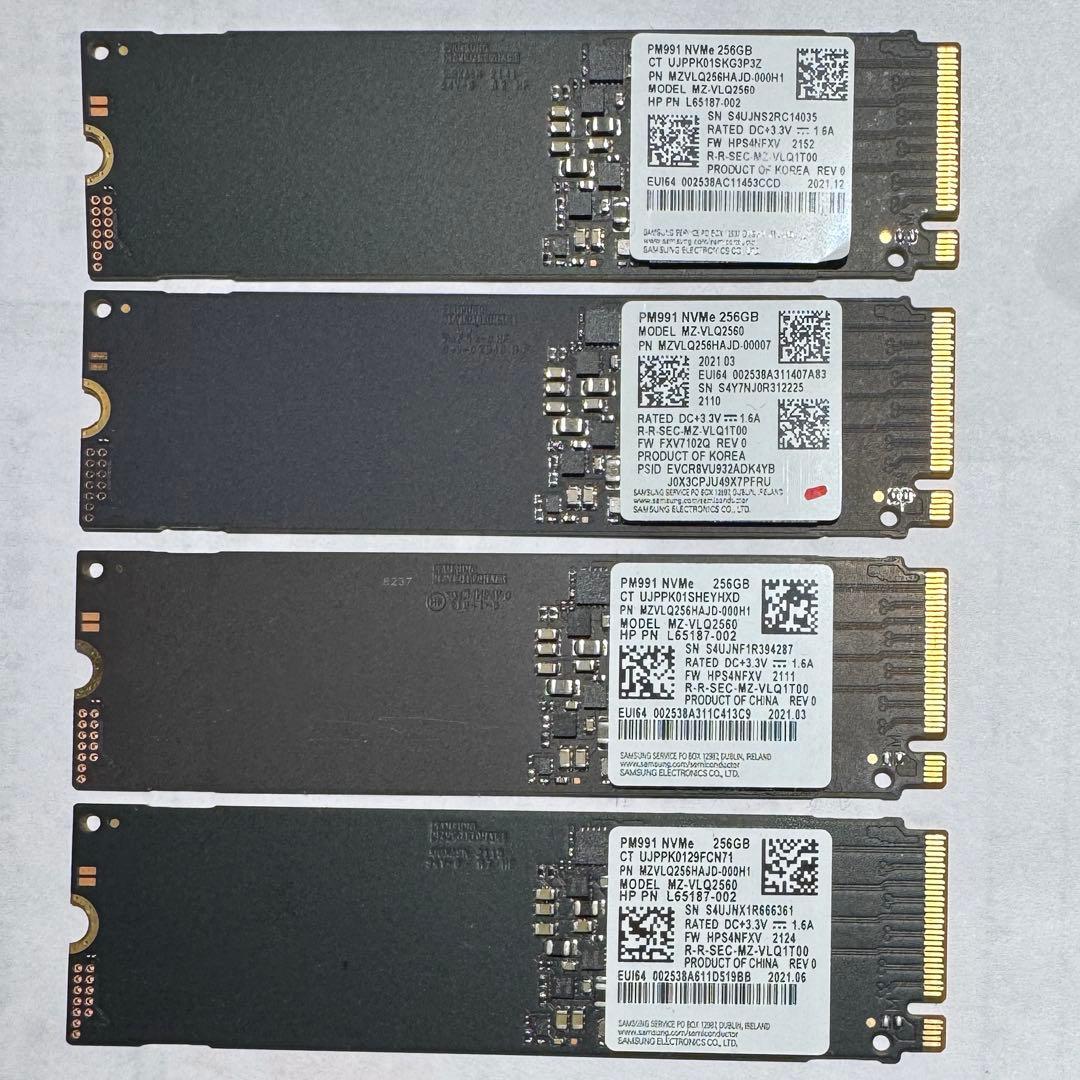 PM991 NVMe 256GB M.2 SSD 4枚セット