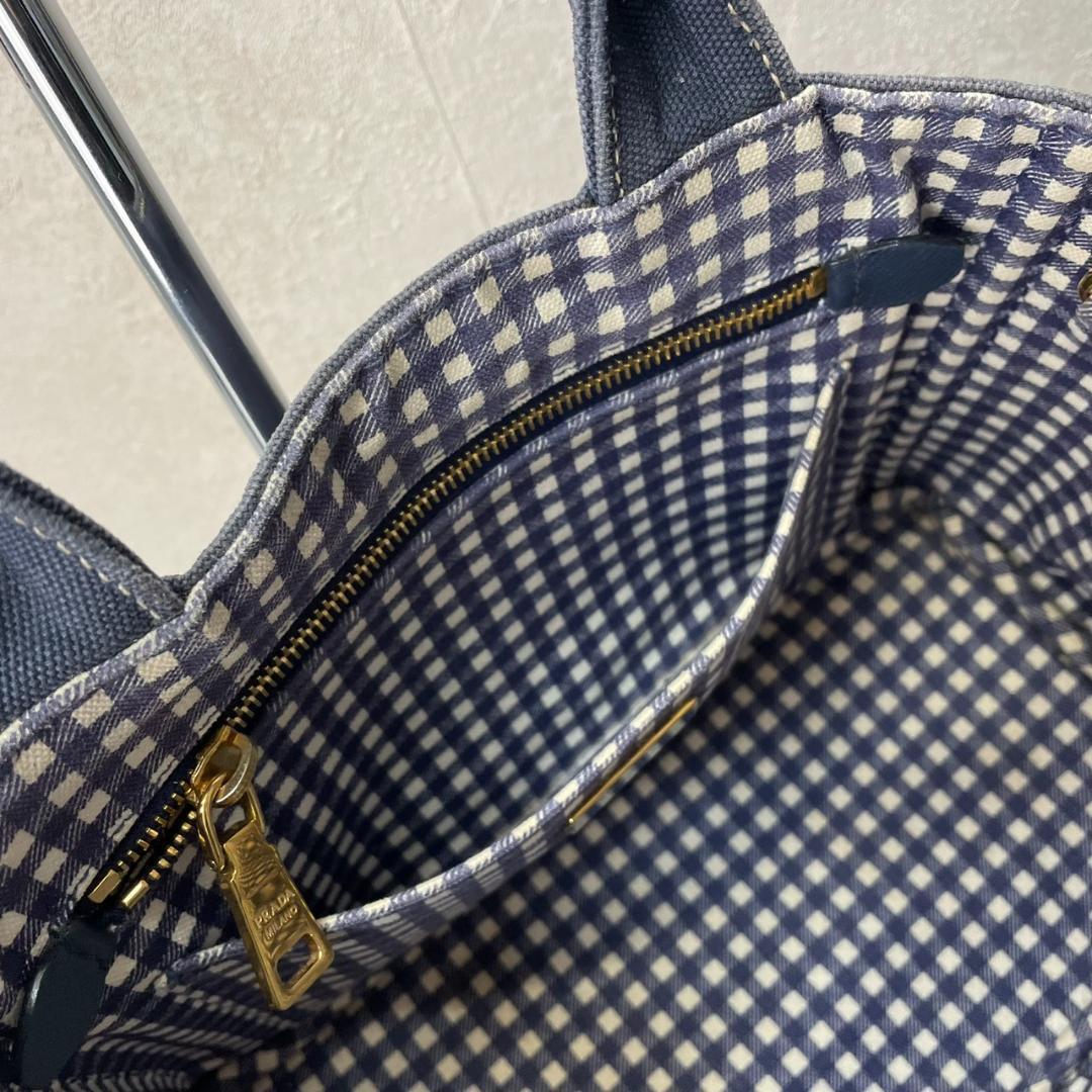 PRADA カナパ プラダ 2way ショルダー ギンガムチェック 1BG439