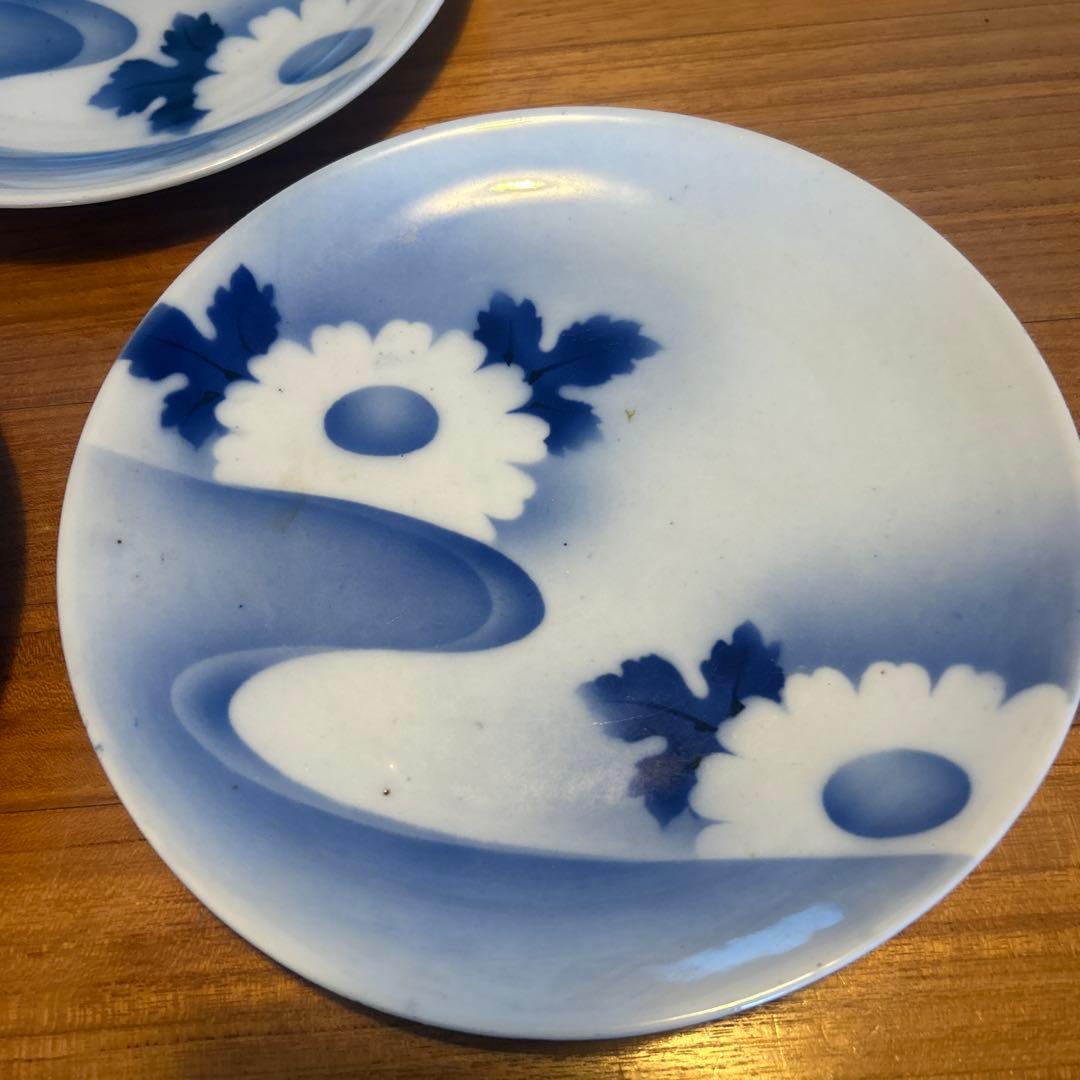 深川製磁　骨董皿 親戚宅の蔵出し品、3枚セットで