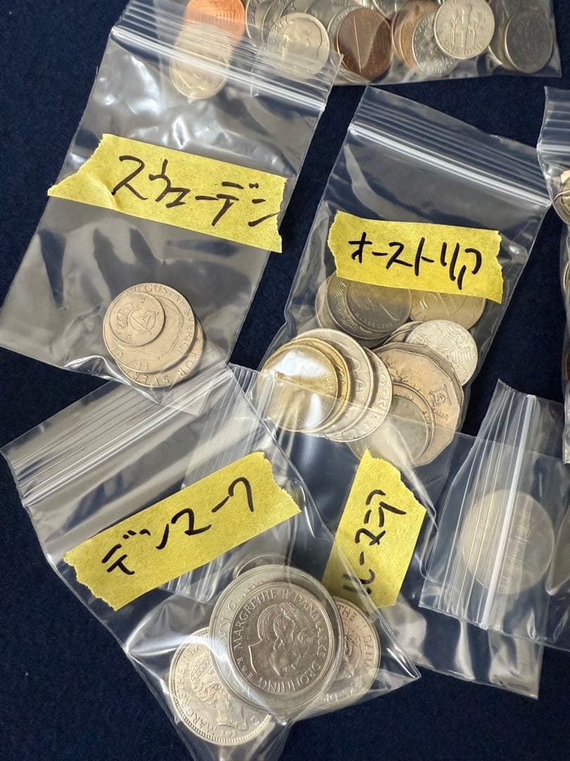 古銭 外国銭 貨幣 紙幣 硬貨  まとめ 大量 総重量約1.4kg強