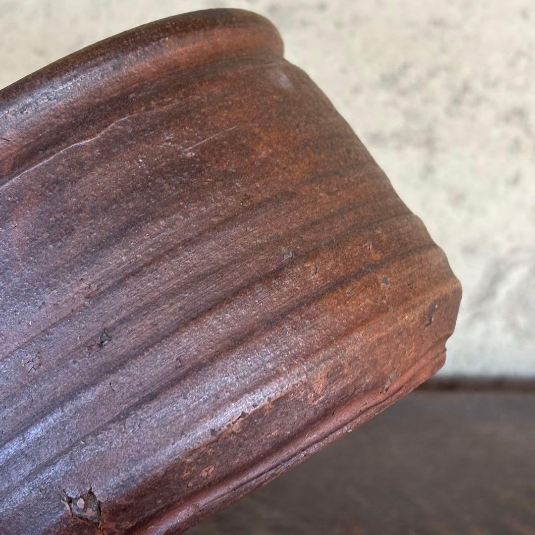 備前焼の建水（置水） 共箱