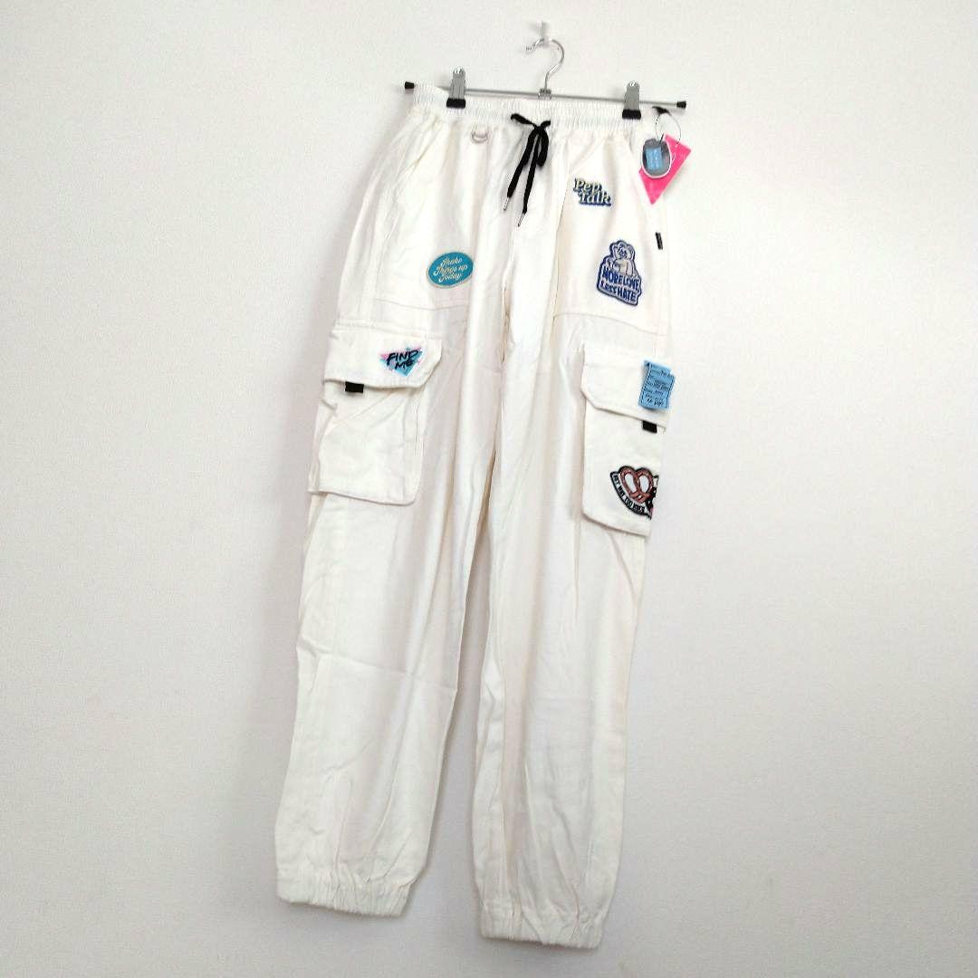 ありなっくま★新品 ピンクラテ★接触冷感ワッペンカ－ゴパンツ 160