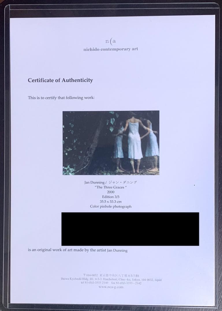 The Three Graces / Jan Dunning（真作保証付き）