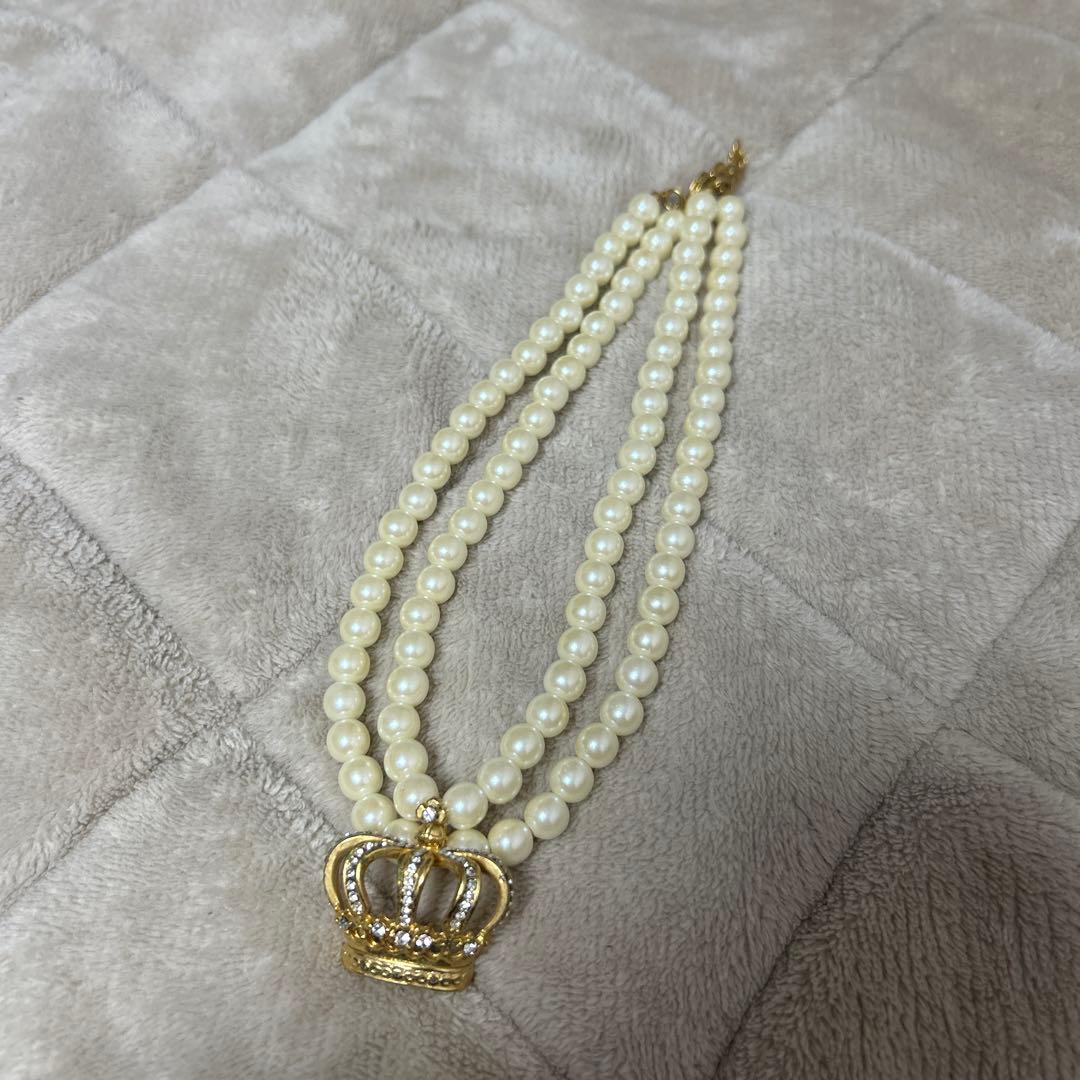 JESUS DIAMANTEの王冠パールネックレス