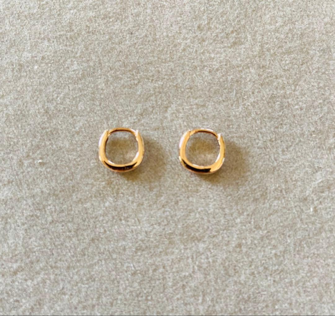 ete エテ フープピアス ミストピンクゴールド K10