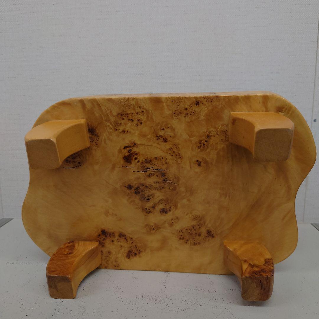 木製バール模様皿 約30cm