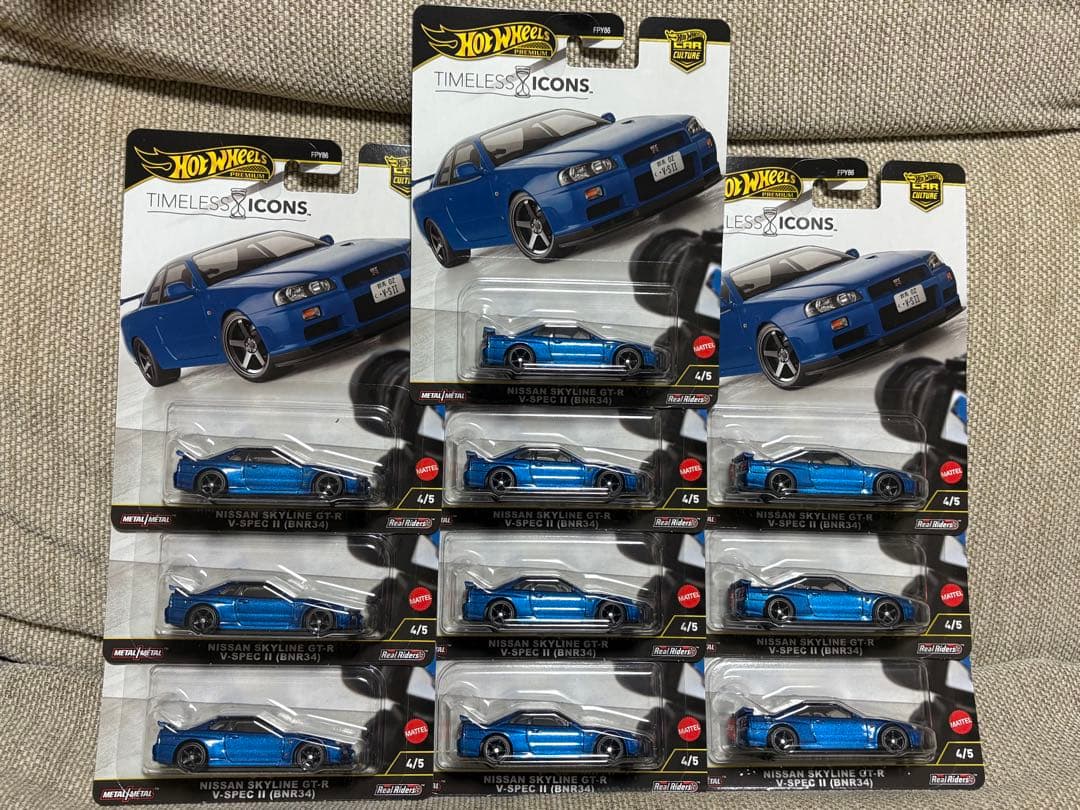 10台 スカイラインGT-R V-スペックⅡ R34 BNR34 ホットウィール