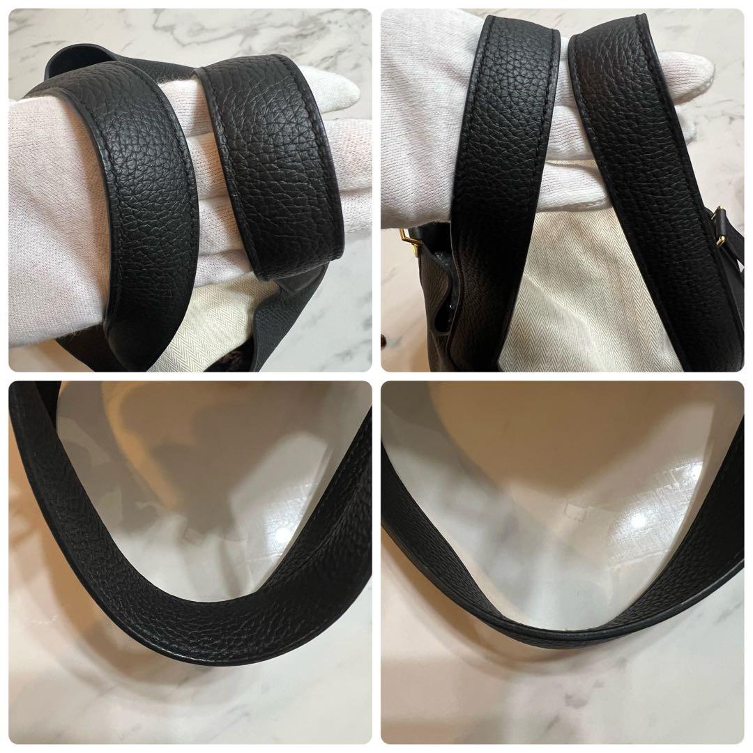 HERMES エルメス　ピコタン　ロック　MM ブラック　C刻印　ゴールド金具