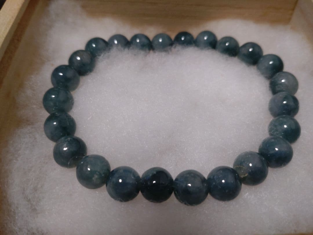 D*K様 青翡翠 ブレスレット (宝石鑑別書つき)