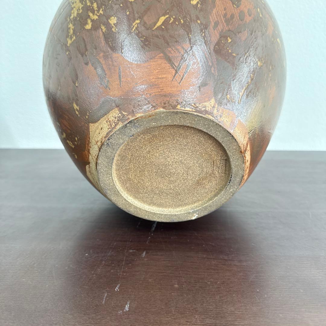 法勝寺焼　松花窯　四代　安藤真澄　花瓶　壺