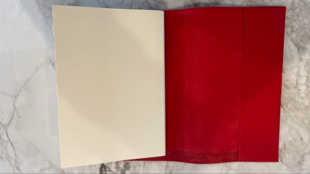 Chloé 赤 レザーカバー付き（取り外し可）ノート