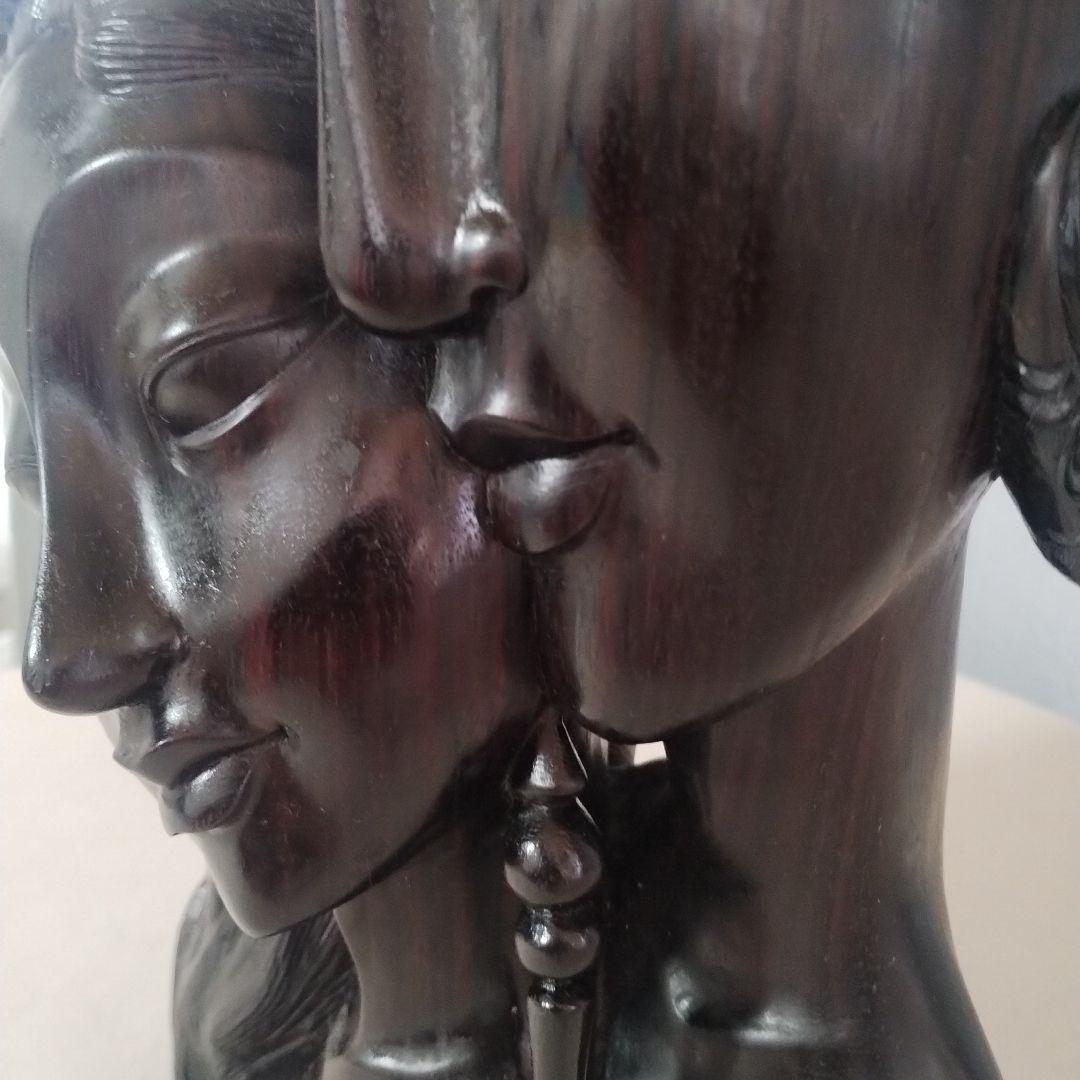 バリ島の伝統工芸品　黒檀バリ人形