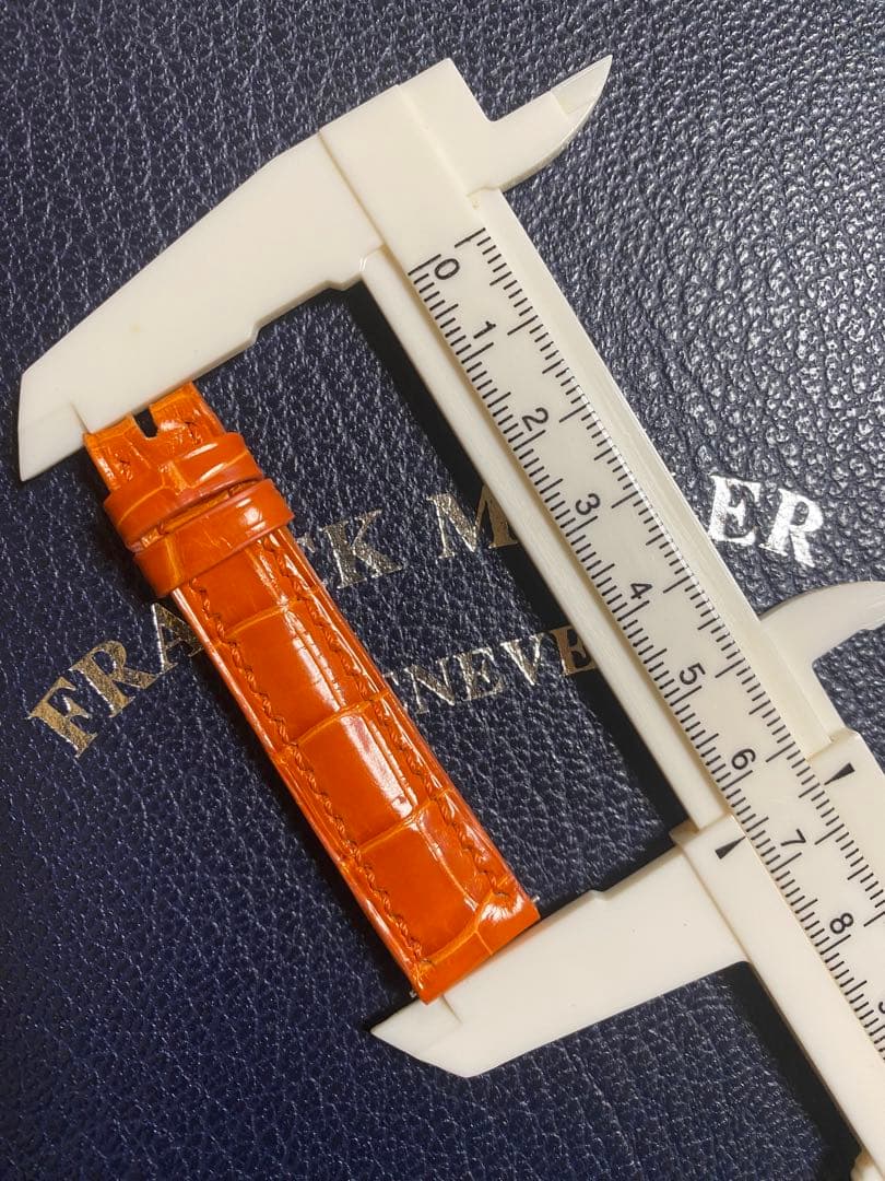 14mm フランクミュラー 純正 オレンジ ストラップ レッドブラウン ベルト