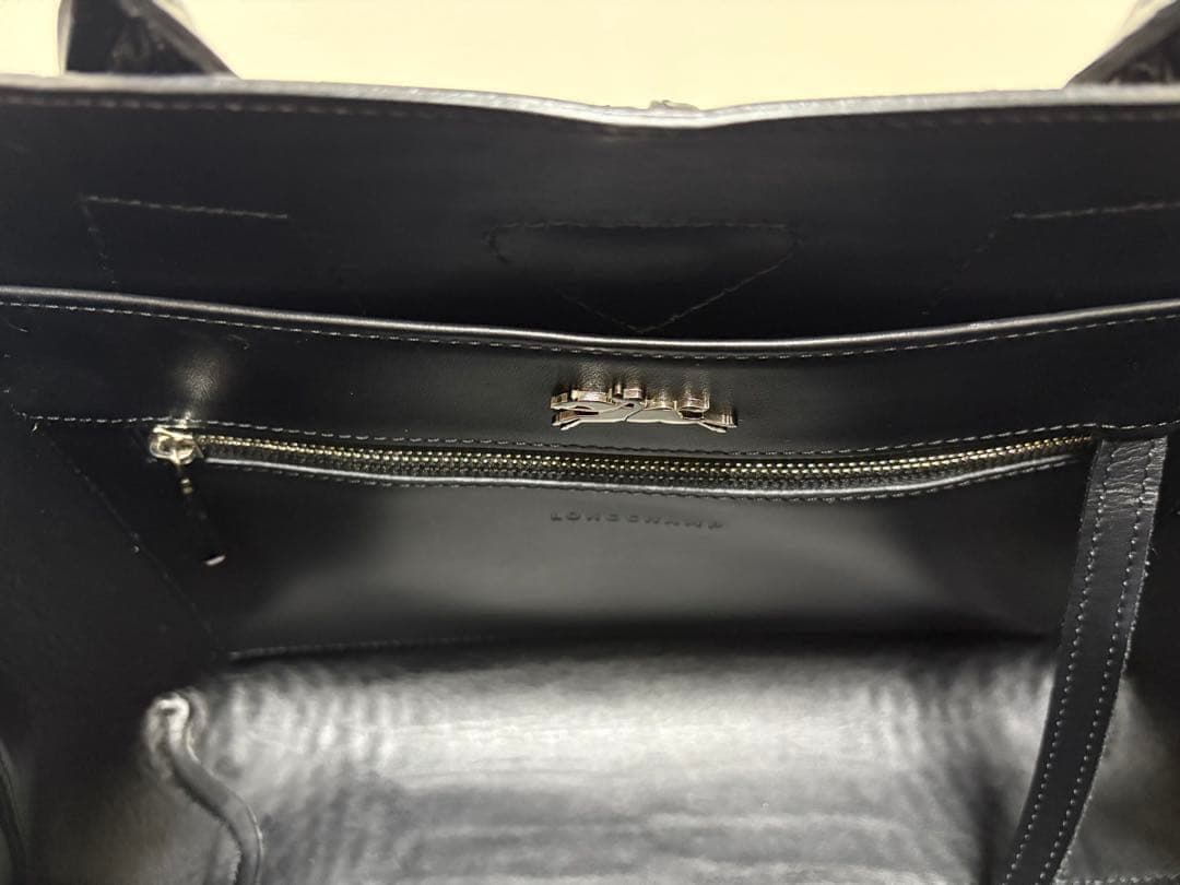 ロンシャン ロゾ M クロコエンボス ブラック レディース