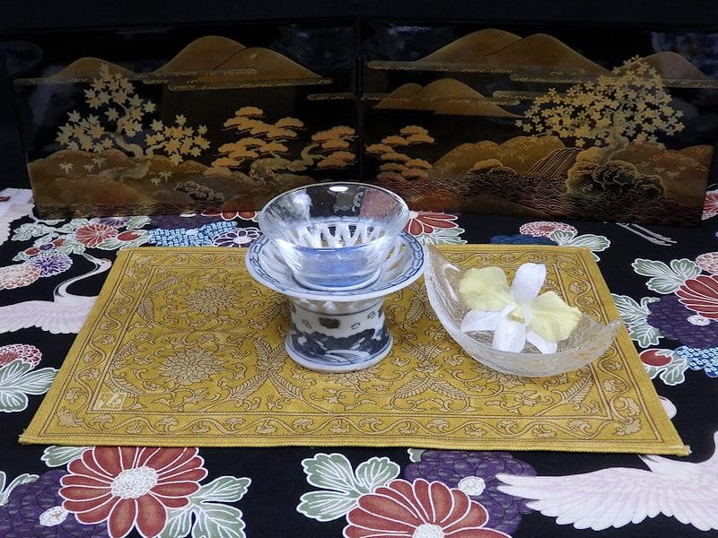 古伊万里　染付　透かし　波千鳥の図　盃台　D195AS-fbhb