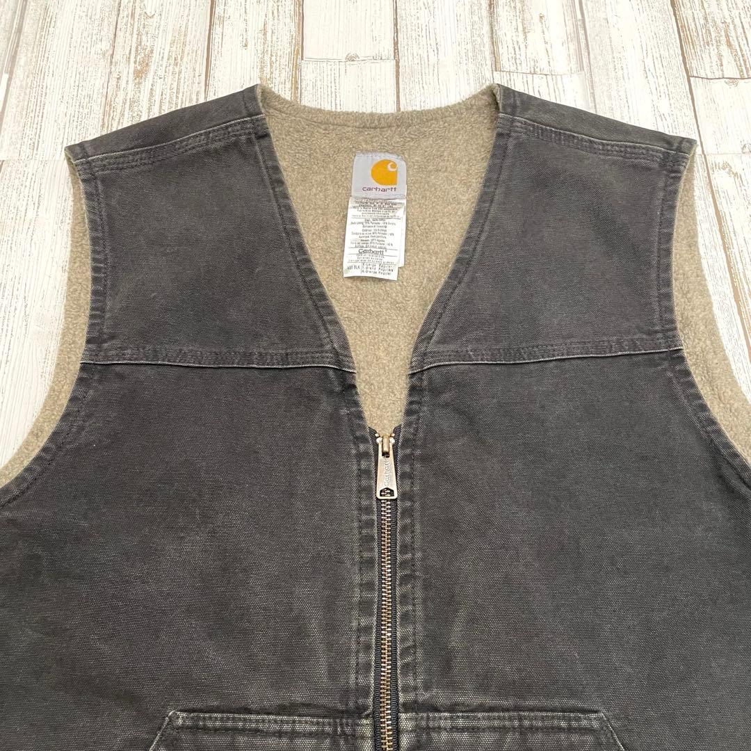【希少モデル！】Carhartt カーハート　ダック　ベスト　ブラック　黒　ボア